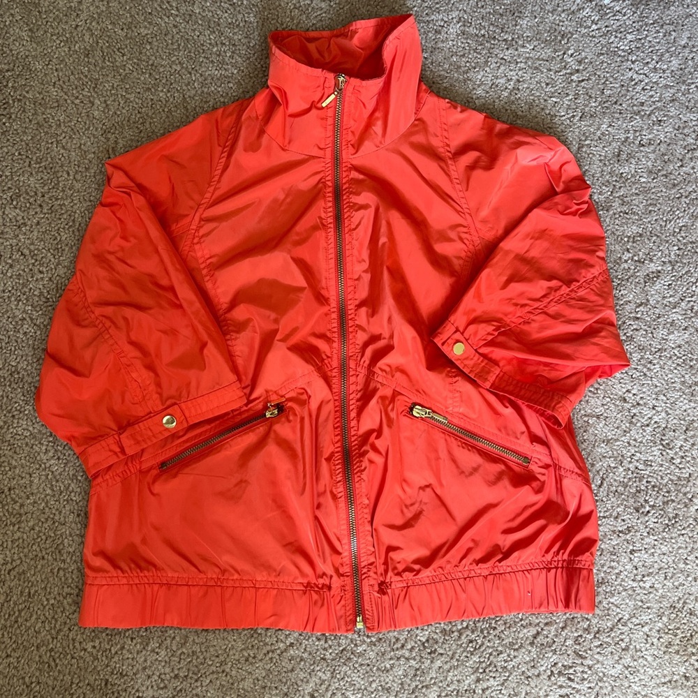 Women's Orange Lightweight Zip-Front Jacket